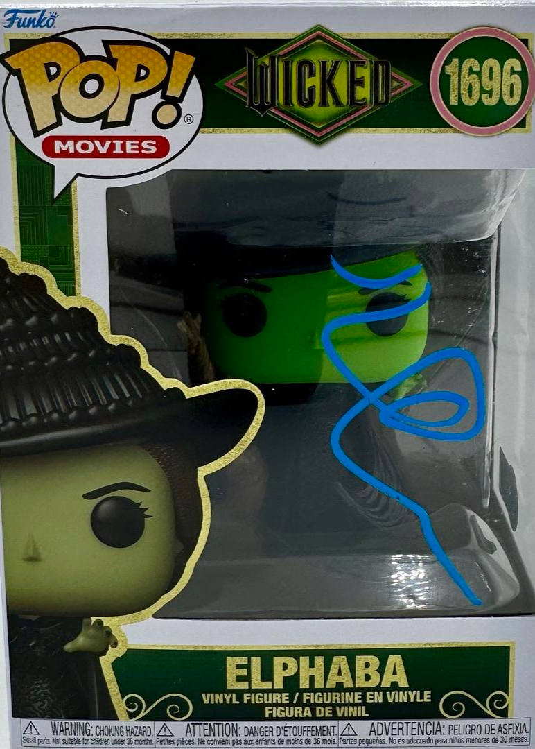Idina Menzel Signed Funko Pop #1696 Elphaba (Wicked) - Beckett COA